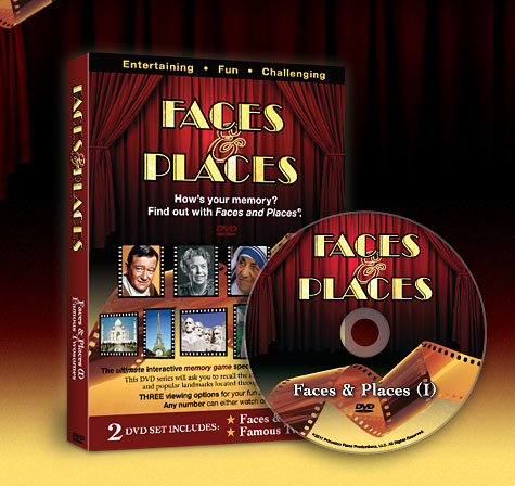Faces and Places DVD Memory Game for Seniors